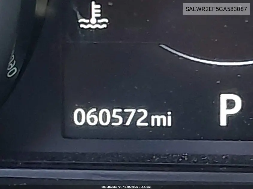 2016 LAND ROVER RANGE ROVER SPORT VIN SALWR2EF5GA583087 — фото 16