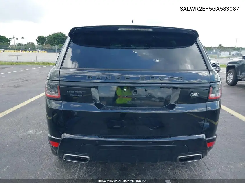 2016 LAND ROVER RANGE ROVER SPORT VIN SALWR2EF5GA583087 — фото 17