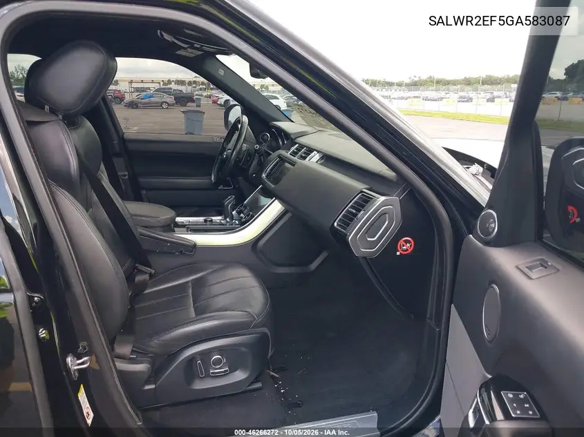 2016 LAND ROVER RANGE ROVER SPORT VIN SALWR2EF5GA583087 — фото 5