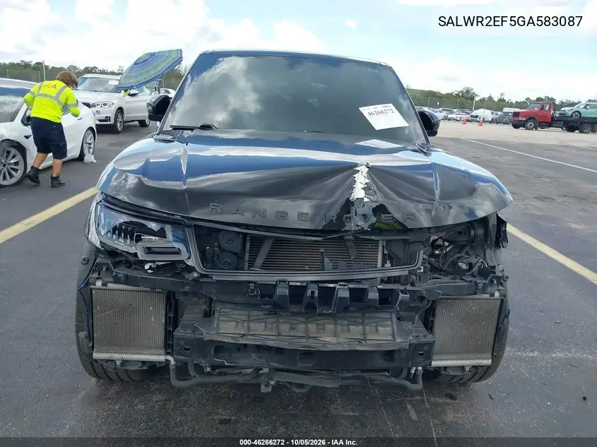 2016 LAND ROVER RANGE ROVER SPORT VIN SALWR2EF5GA583087 — фото 6