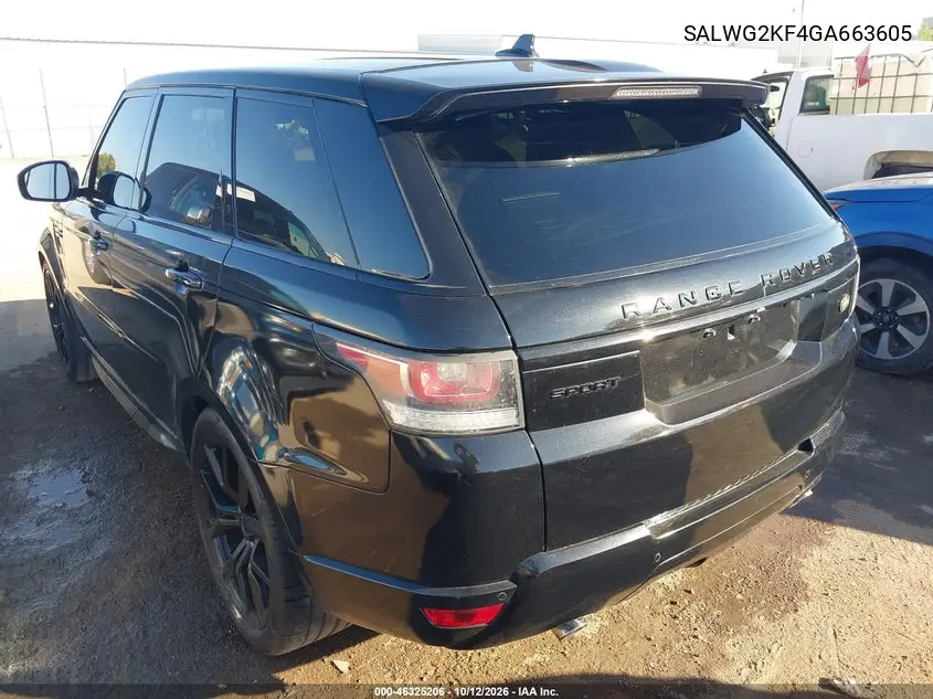 2016 LAND ROVER RANGE ROVER SPORT VIN SALWG2KF4GA663605 — фото 3