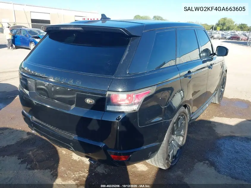 2016 LAND ROVER RANGE ROVER SPORT VIN SALWG2KF4GA663605 — фото 4