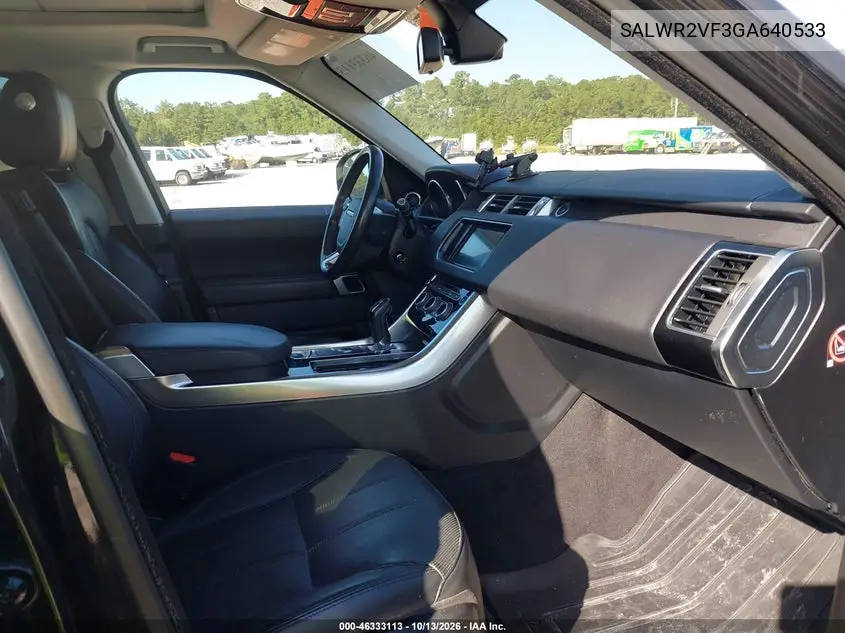 2016 LAND ROVER RANGE ROVER SPORT VIN SALWR2VF3GA640533 — фото 5