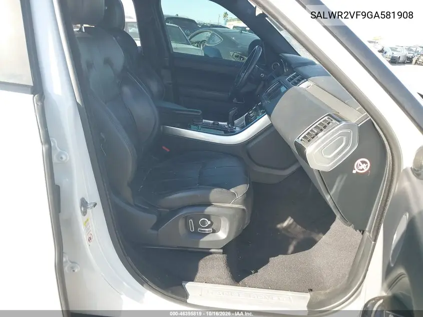 2016 LAND ROVER RANGE ROVER SPORT VIN SALWR2VF9GA581908 — фото 5