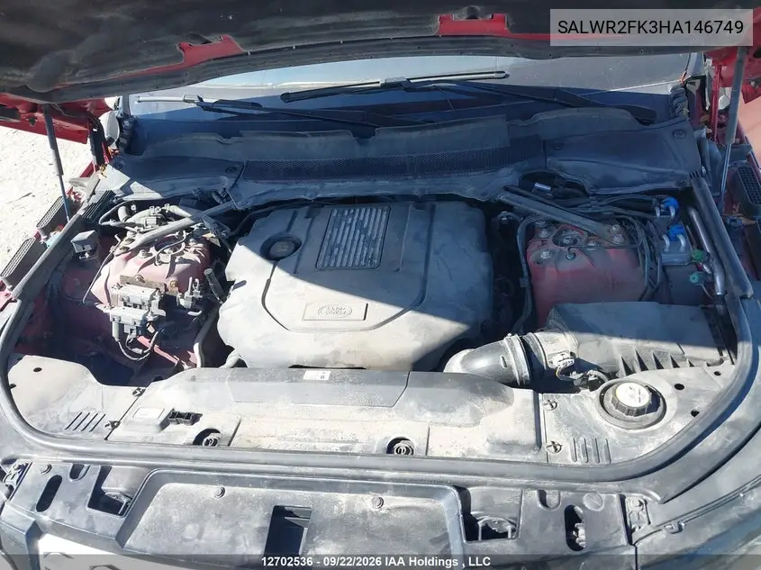 2017 LAND ROVER RANGE ROVER SPORT VIN SALWR2FK3HA146749 — фото 10