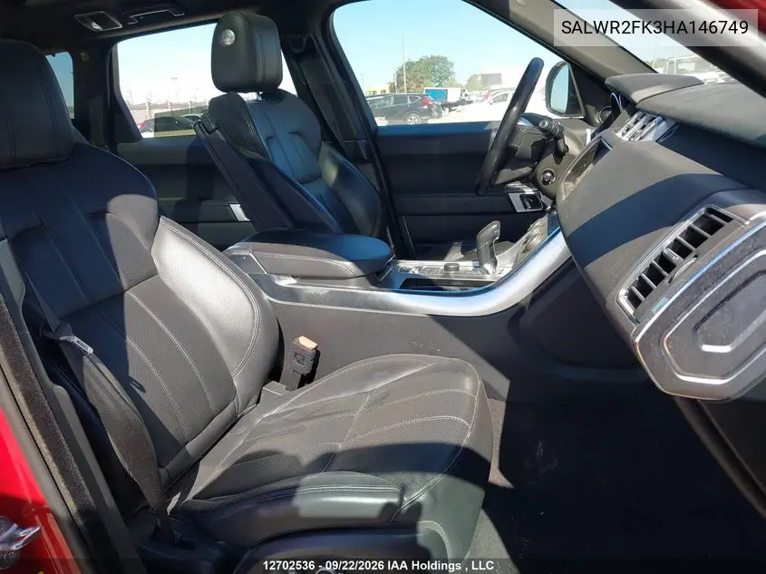 2017 LAND ROVER RANGE ROVER SPORT VIN SALWR2FK3HA146749 — фото 5