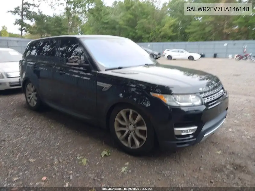 LAND ROVER RANGE ROVER SPORT 2017, VIN SALWR2FV7HA146148