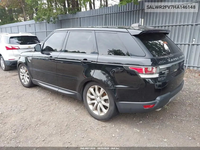 2017 LAND ROVER RANGE ROVER SPORT VIN SALWR2FV7HA146148 — фото 3