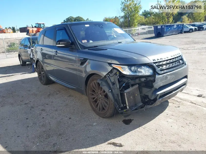 LAND ROVER RANGE ROVER SPORT 2017, VIN SALWV2FVXHA153798