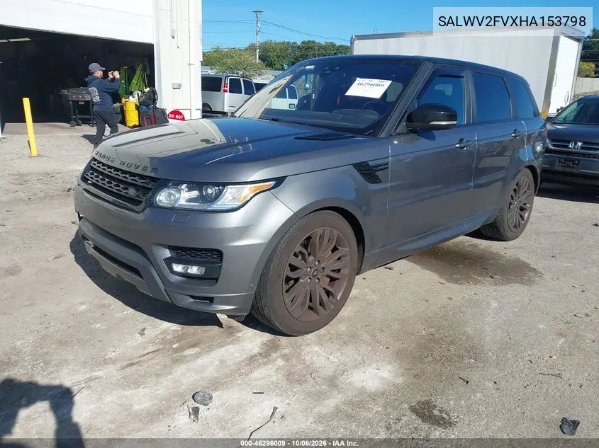 2017 LAND ROVER RANGE ROVER SPORT VIN SALWV2FVXHA153798 — фото 2