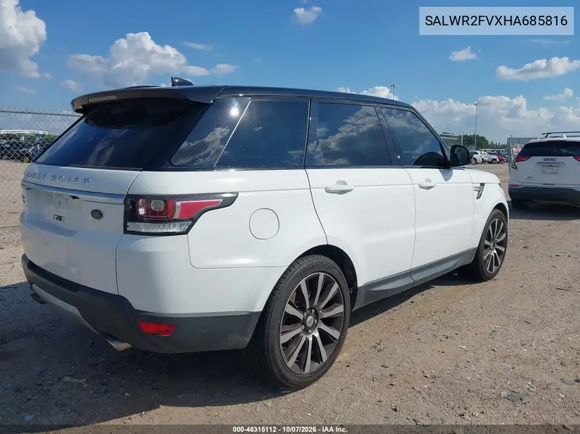 2017 LAND ROVER RANGE ROVER SPORT VIN SALWR2FVXHA685816 — фото 4