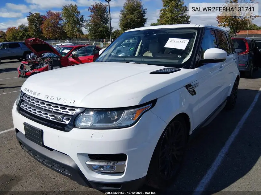 2017 LAND ROVER RANGE ROVER SPORT VIN SALWR2FE8HA131741 — фото 2