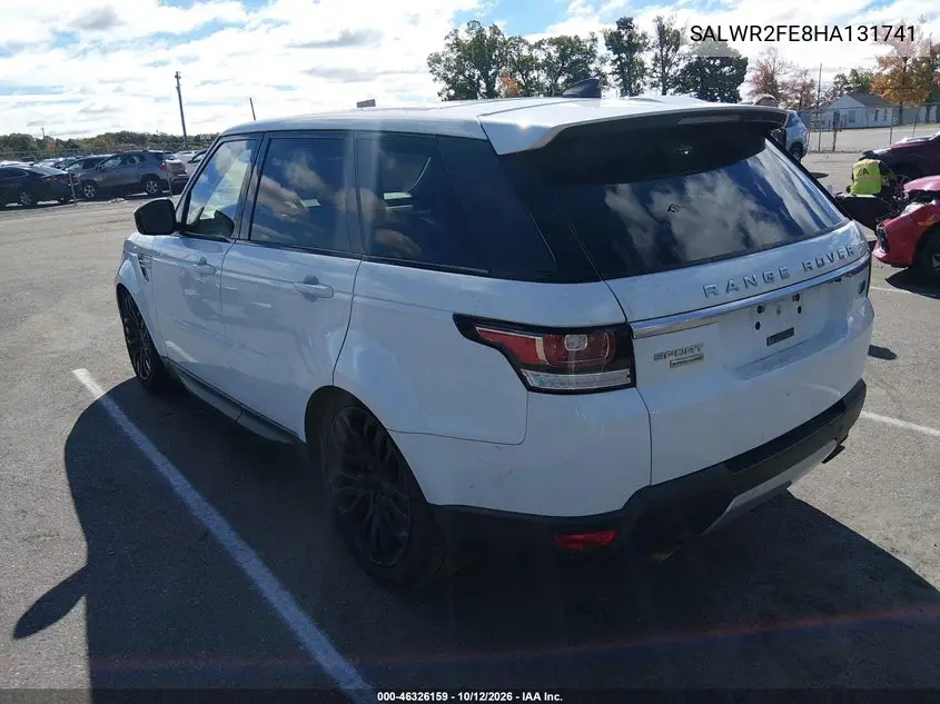 2017 LAND ROVER RANGE ROVER SPORT VIN SALWR2FE8HA131741 — фото 3