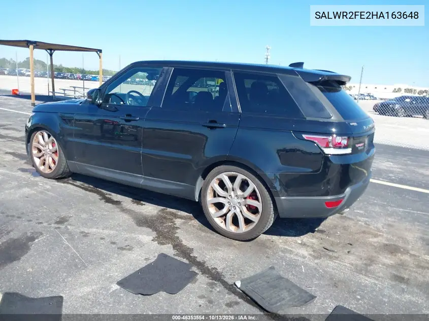 2017 LAND ROVER RANGE ROVER SPORT VIN SALWR2FE2HA163648 — фото 3