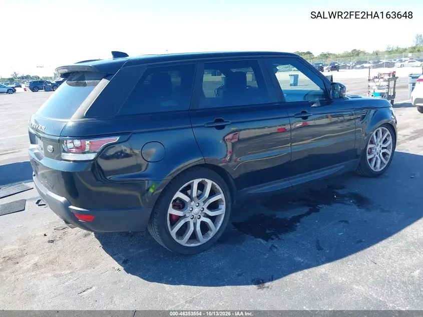2017 LAND ROVER RANGE ROVER SPORT VIN SALWR2FE2HA163648 — фото 4