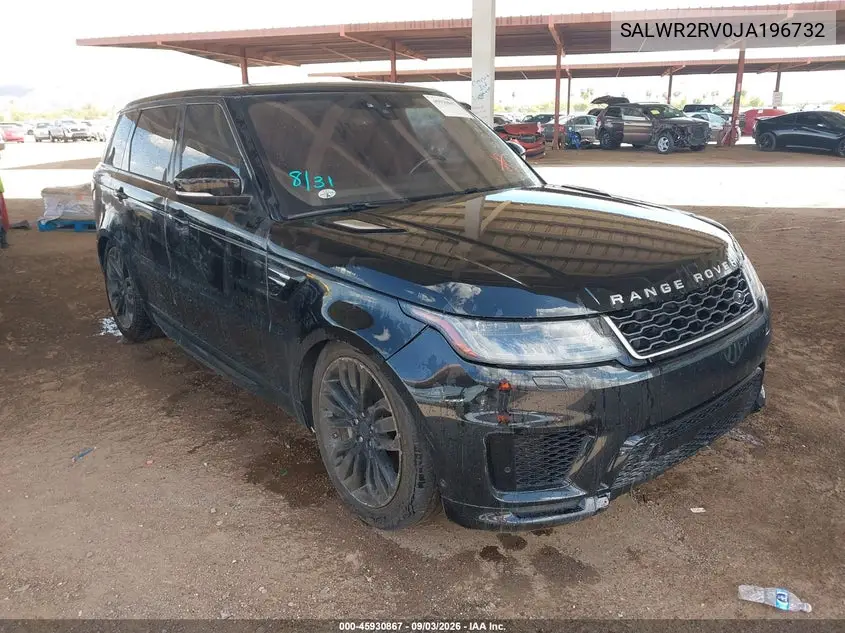 LAND ROVER RANGE ROVER SPORT 2018, VIN SALWR2RV0JA196732