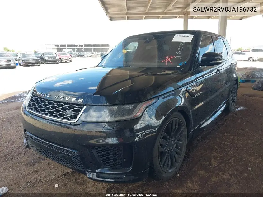 2018 LAND ROVER RANGE ROVER SPORT VIN SALWR2RV0JA196732 — фото 2