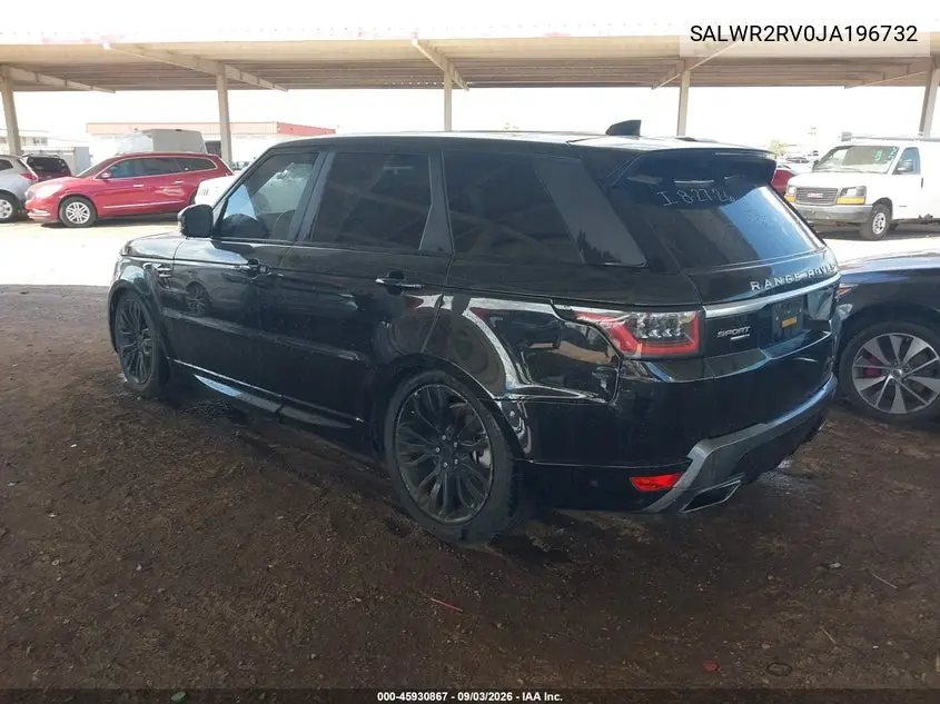 2018 LAND ROVER RANGE ROVER SPORT VIN SALWR2RV0JA196732 — фото 3