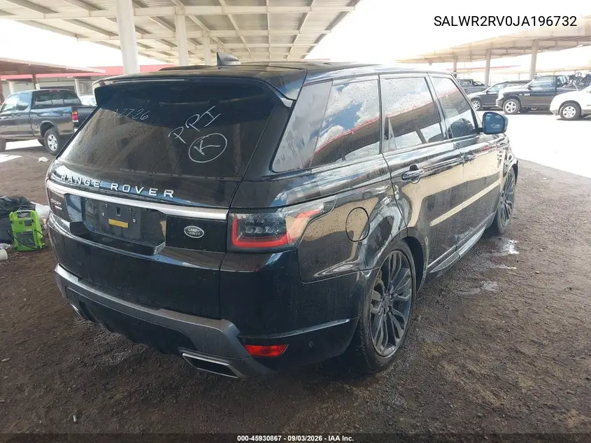 2018 LAND ROVER RANGE ROVER SPORT VIN SALWR2RV0JA196732 — фото 4