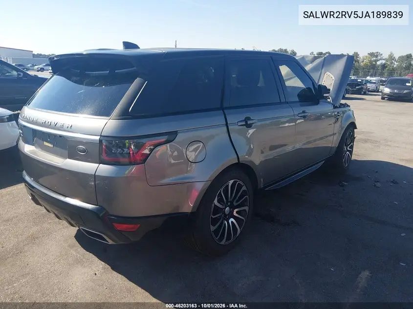 2018 LAND ROVER RANGE ROVER SPORT VIN SALWR2RV5JA189839 — фото 4
