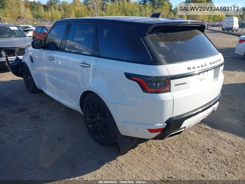 2018 LAND ROVER RANGE ROVER SPORT VIN SALWV2SV3JA803177 — фото 3