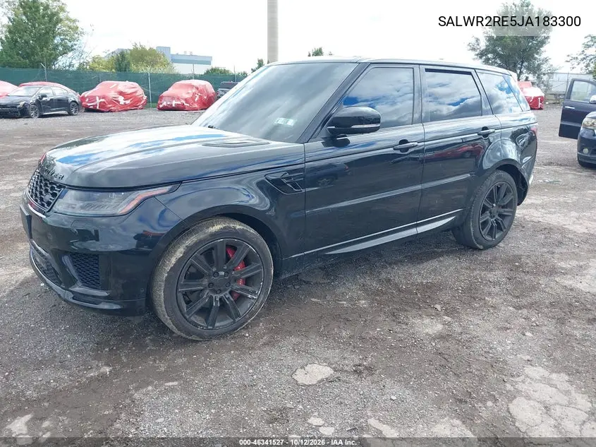 2018 LAND ROVER RANGE ROVER SPORT VIN SALWR2RE5JA183300 — фото 2