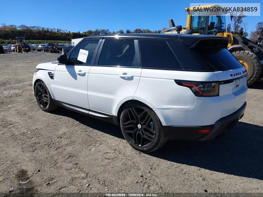 2019 LAND ROVER RANGE ROVER SPORT VIN SALWG2RV6KA834859 — фото 3