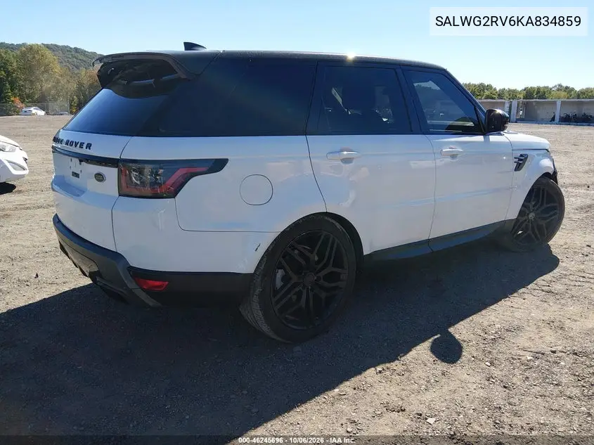 2019 LAND ROVER RANGE ROVER SPORT VIN SALWG2RV6KA834859 — фото 4