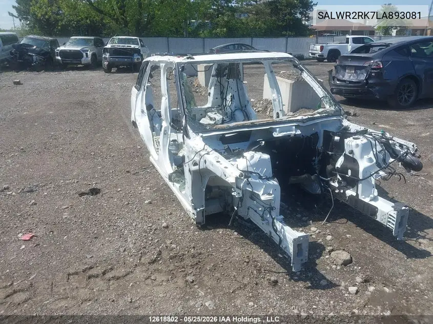 LAND ROVER RANGE ROVER SPORT 2020, VIN SALWR2RK7LA893081