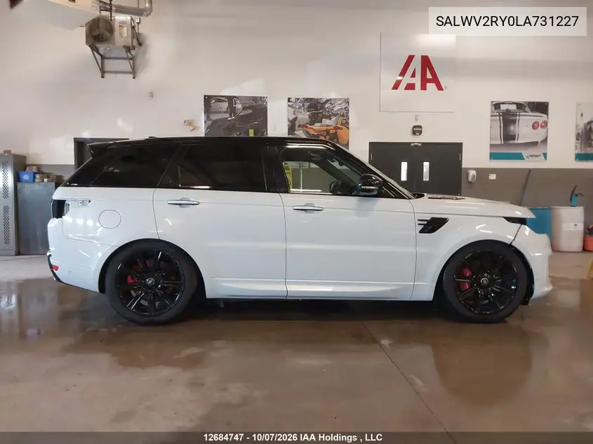 2020 LAND ROVER RANGE ROVER SPORT VIN SALWV2RY0LA731227 — фото 14