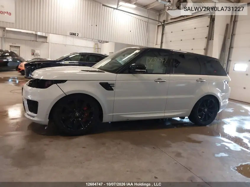 2020 LAND ROVER RANGE ROVER SPORT VIN SALWV2RY0LA731227 — фото 15
