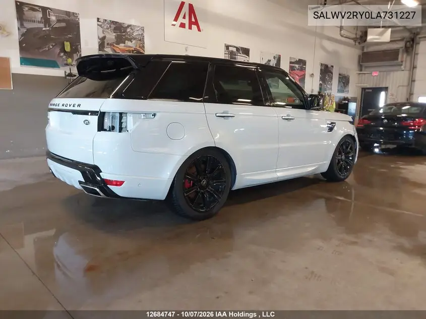 2020 LAND ROVER RANGE ROVER SPORT VIN SALWV2RY0LA731227 — фото 4