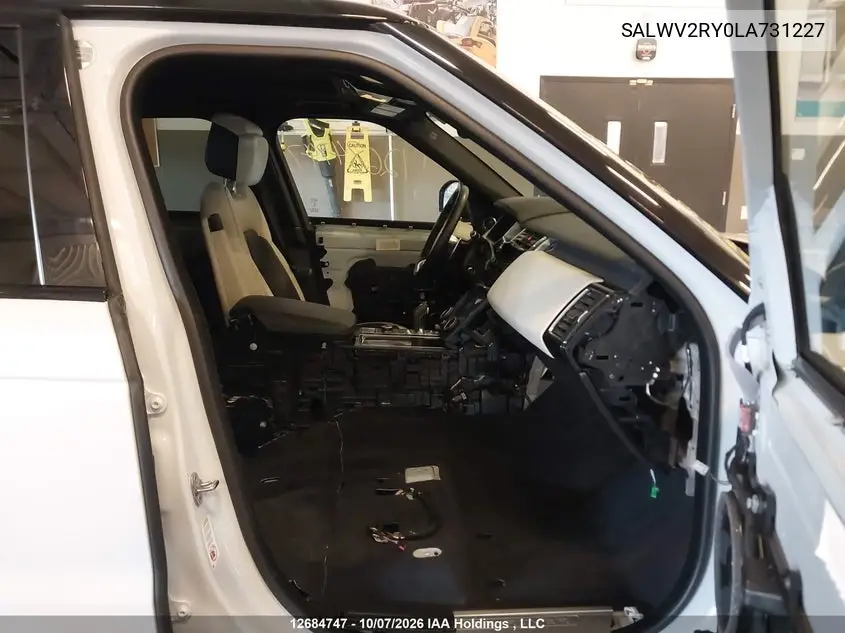 2020 LAND ROVER RANGE ROVER SPORT VIN SALWV2RY0LA731227 — фото 5