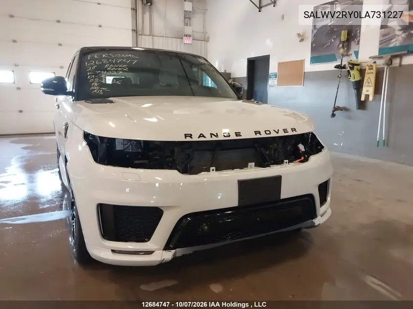 2020 LAND ROVER RANGE ROVER SPORT VIN SALWV2RY0LA731227 — фото 6