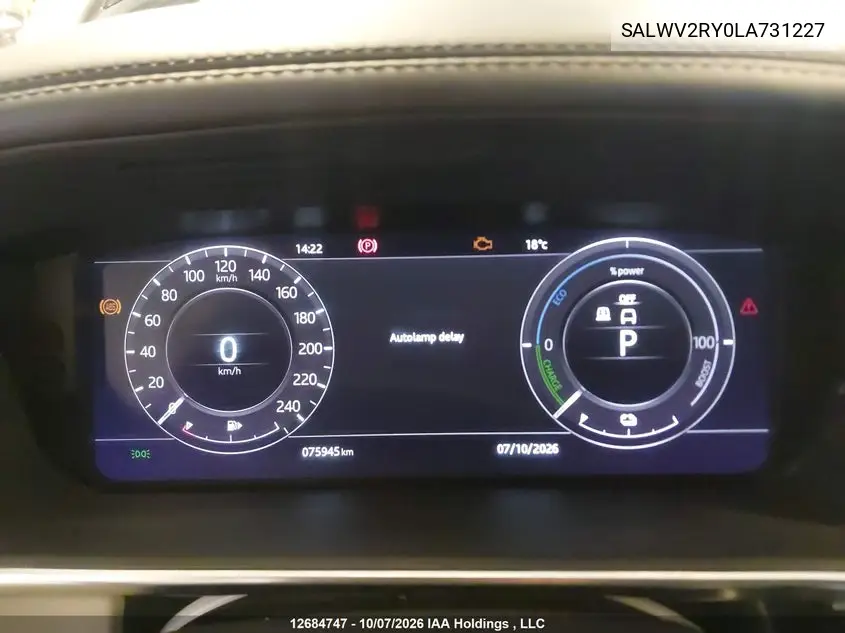 2020 LAND ROVER RANGE ROVER SPORT VIN SALWV2RY0LA731227 — фото 7