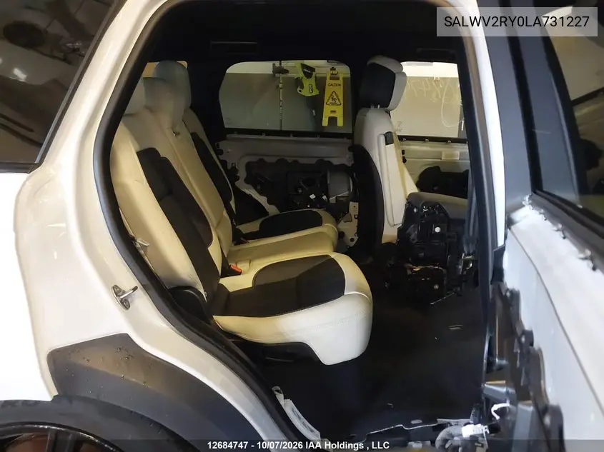 2020 LAND ROVER RANGE ROVER SPORT VIN SALWV2RY0LA731227 — фото 8