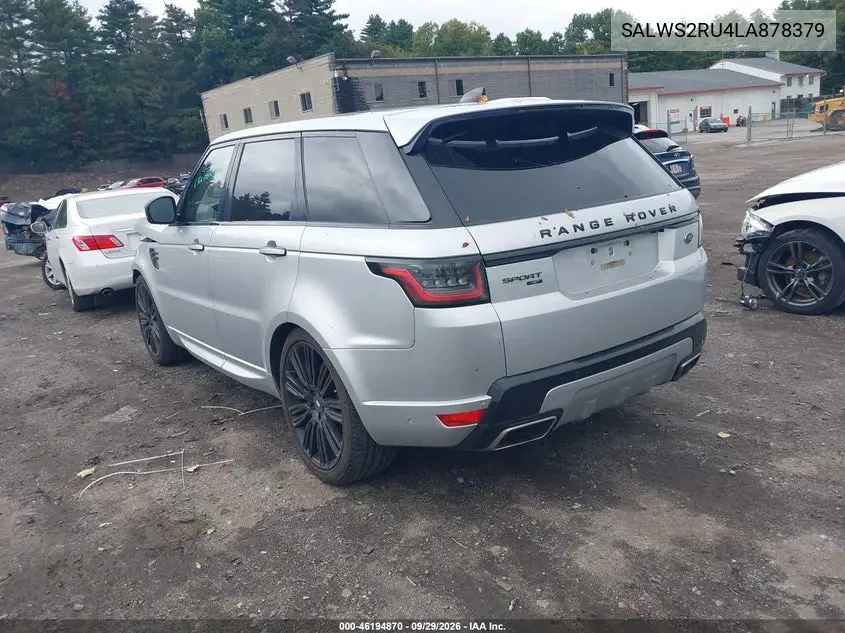 2020 LAND ROVER RANGE ROVER SPORT VIN SALWS2RU4LA878379 — фото 3