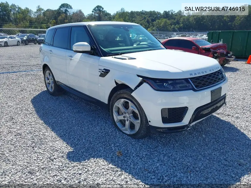 LAND ROVER RANGE ROVER SPORT 2020, VIN SALWR2SU3LA746915