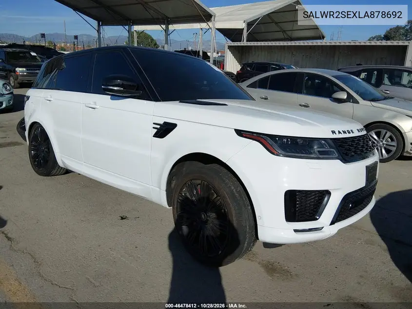 LAND ROVER RANGE ROVER SPORT 2020, VIN SALWR2SEXLA878692