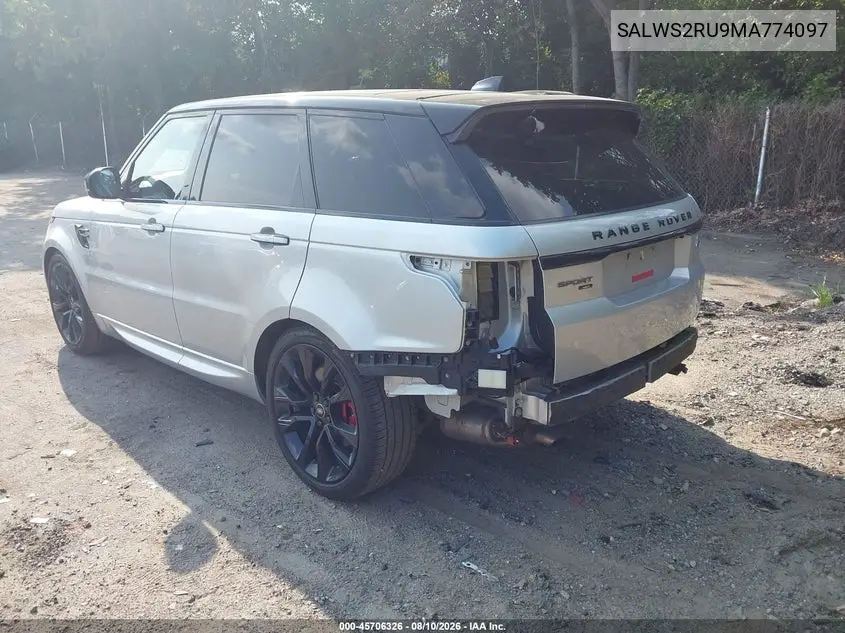 2021 LAND ROVER RANGE ROVER SPORT VIN SALGS2RU6MA433745 — фото 3