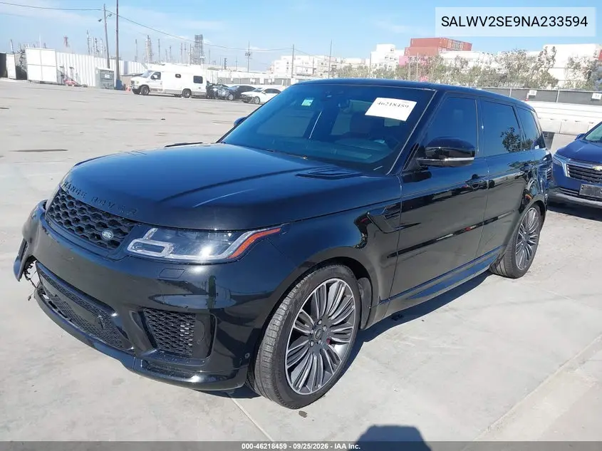 2022 LAND ROVER RANGE ROVER SPORT VIN SALWV2SE9NA233594 — фото 2
