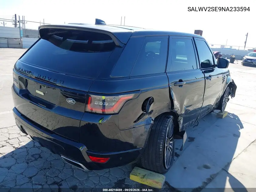 2022 LAND ROVER RANGE ROVER SPORT VIN SALWV2SE9NA233594 — фото 4