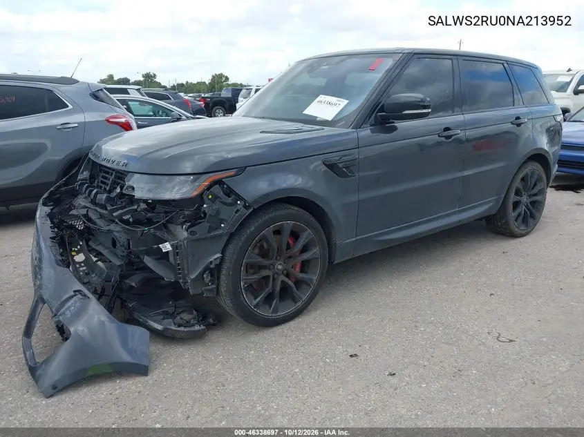 2022 LAND ROVER RANGE ROVER SPORT VIN SALWS2RU0NA213952 — фото 2