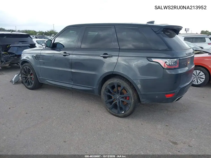 2022 LAND ROVER RANGE ROVER SPORT VIN SALWS2RU0NA213952 — фото 3