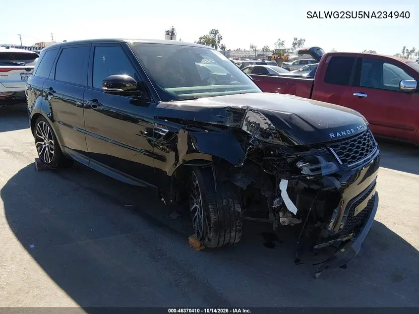 LAND ROVER RANGE ROVER SPORT 2022, VIN SALWG2SU5NA234940