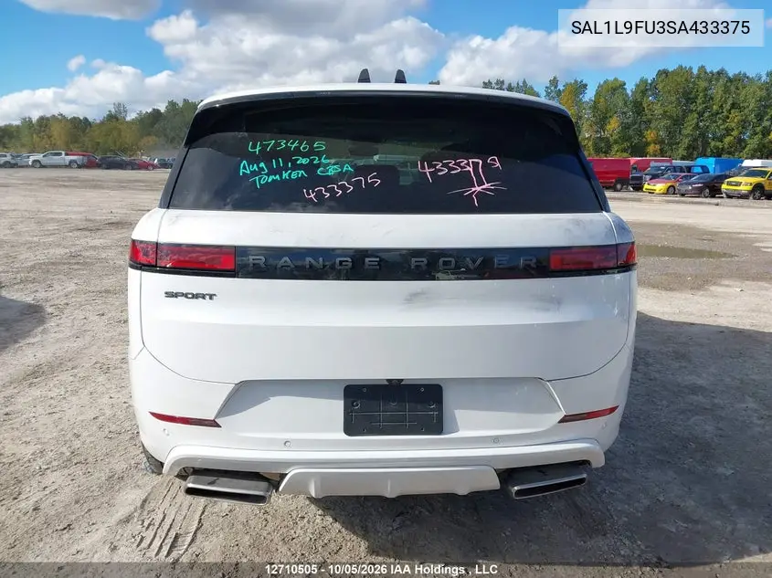 2025 LAND ROVER RANGE ROVER SPORT VIN SAL1L9FU3SA433375 — фото 16