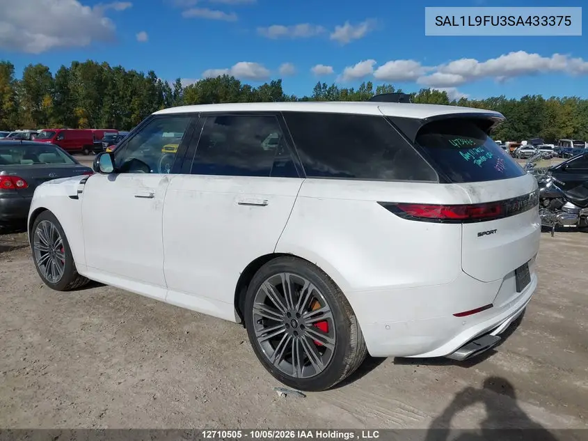 2025 LAND ROVER RANGE ROVER SPORT VIN SAL1L9FU3SA433375 — фото 3