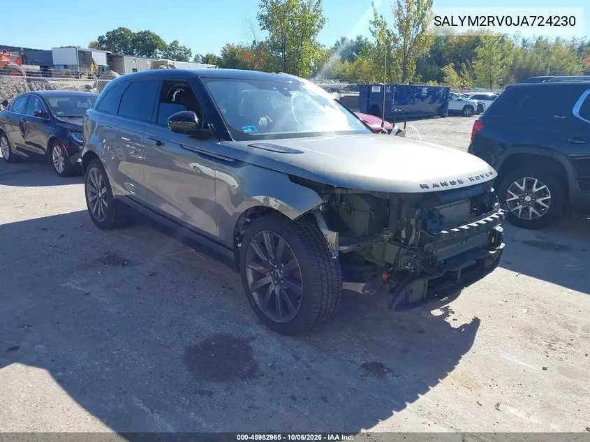 LAND ROVER RANGE ROVER VELAR 2018, VIN SALYM2RV0JA724230