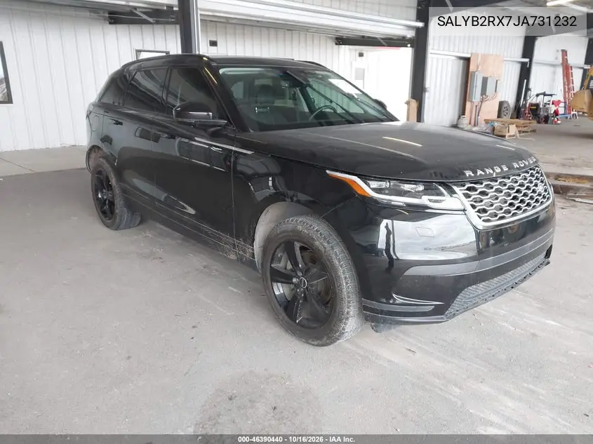LAND ROVER RANGE ROVER VELAR 2018, VIN SALYB2RX7JA731232
