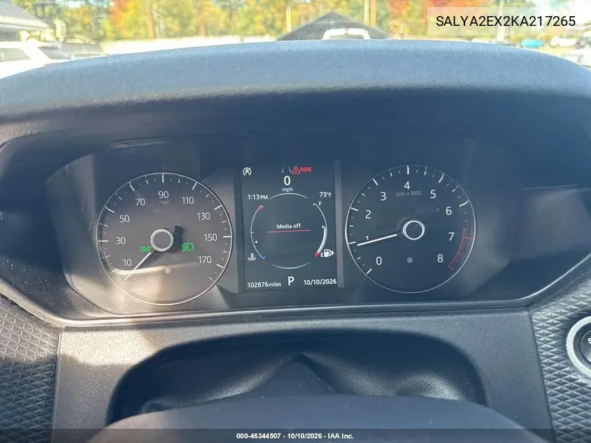 2019 LAND ROVER RANGE ROVER VELAR VIN SALYA2EX2KA217265 — фото 7